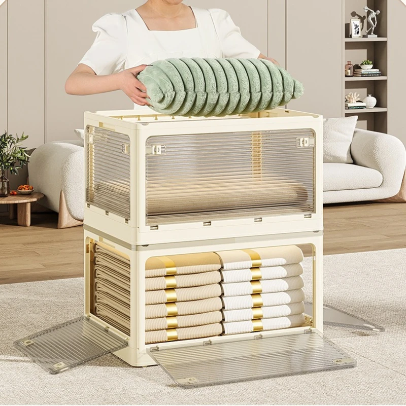 

Кремовый складной органайзер для хранения, многофункциональный органайзер для спальни, свободное расположение, большой объем, прозрачный органайзер с видимым содержимым