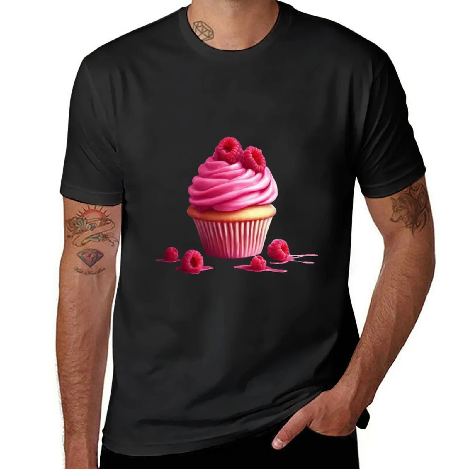 Pink Cupcake for real Baking Lovers, sugar frosting, food T-Shirt sports fans new edition mens plain t shirts