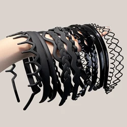 1 Pc Fashion Wave Mens Women Unisex Black Wavy Hair Head Hoop Band Sport Headband Hairband Hair Accessoriesv