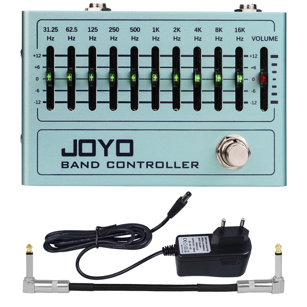 

Гитарная педаль эффектов JOYO R-12 BAND CONTROLLER, педаль эквалайзера 31,25 Гц-16 кГц, 10-полосный эквалайзер для 4/5/6/7 струнной электрогитары, бас-гитары