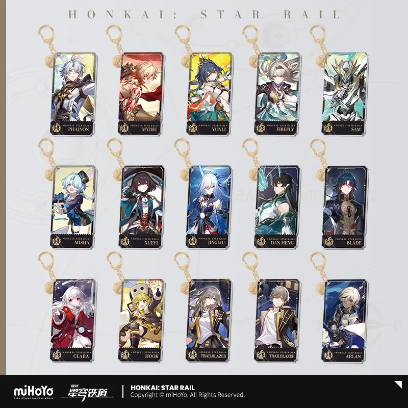 Sunsyea Honkai Star Rail Officiële Merch miHoYo Originele Authentieke The Destruction Path Badge Acryl Stand Sleutelhanger Caelus