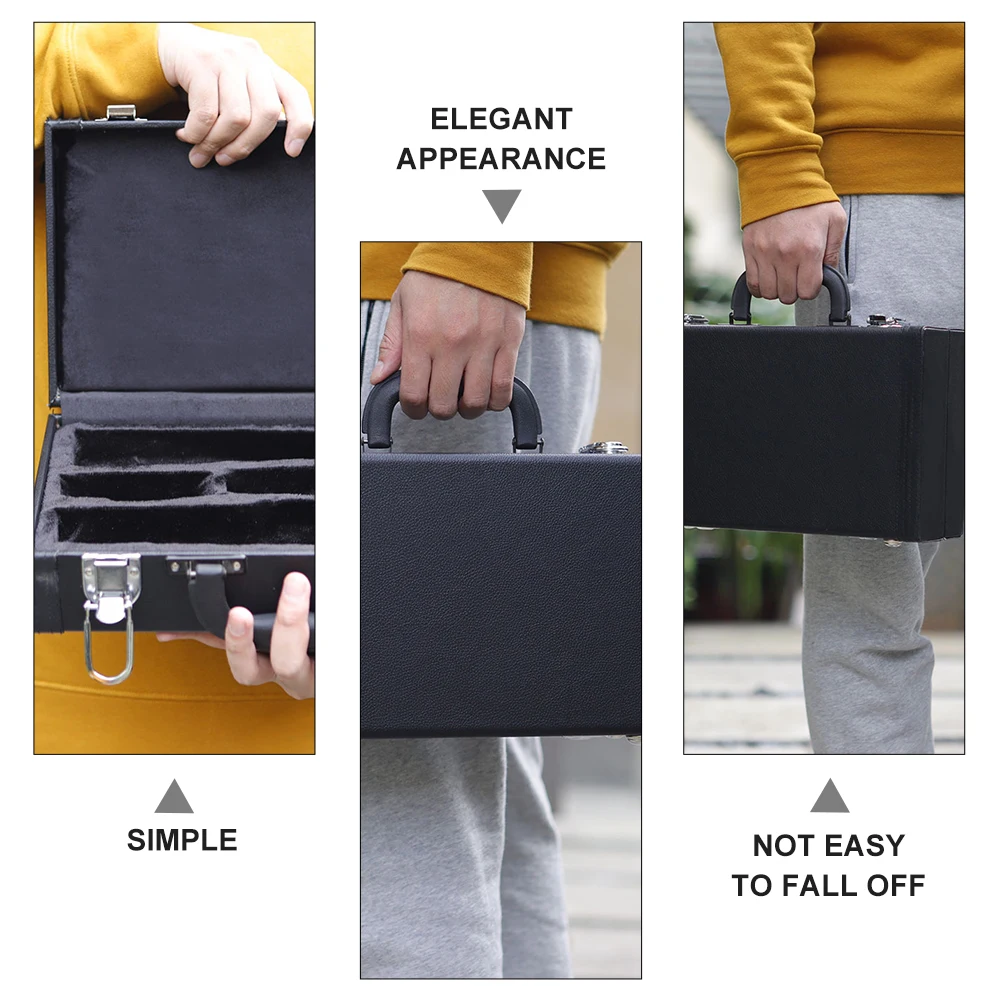 

Stylish Padded Clarinet Case Secure Lock Comfort Handle Dustproof Scratch-Resistant Clarinet Box For Musical Instrument