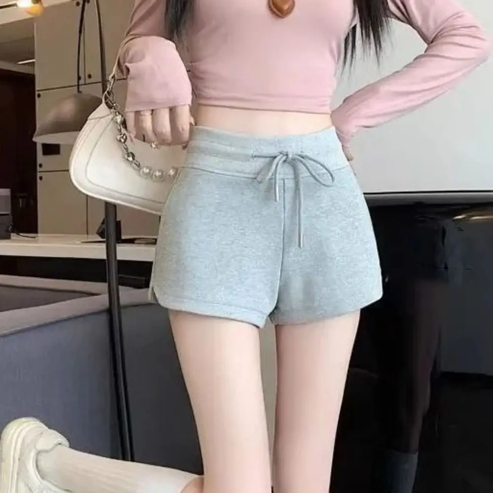 

Drawstring High Waist Shorts Slim Fit with Pockets Hot Woman Short Pants Pajamas Pants Trousers Summer Casual Shorts Club