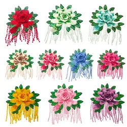 1pcs Flower Applique Clothing Embroidery Patch Fabric Sticker Craft Sewing