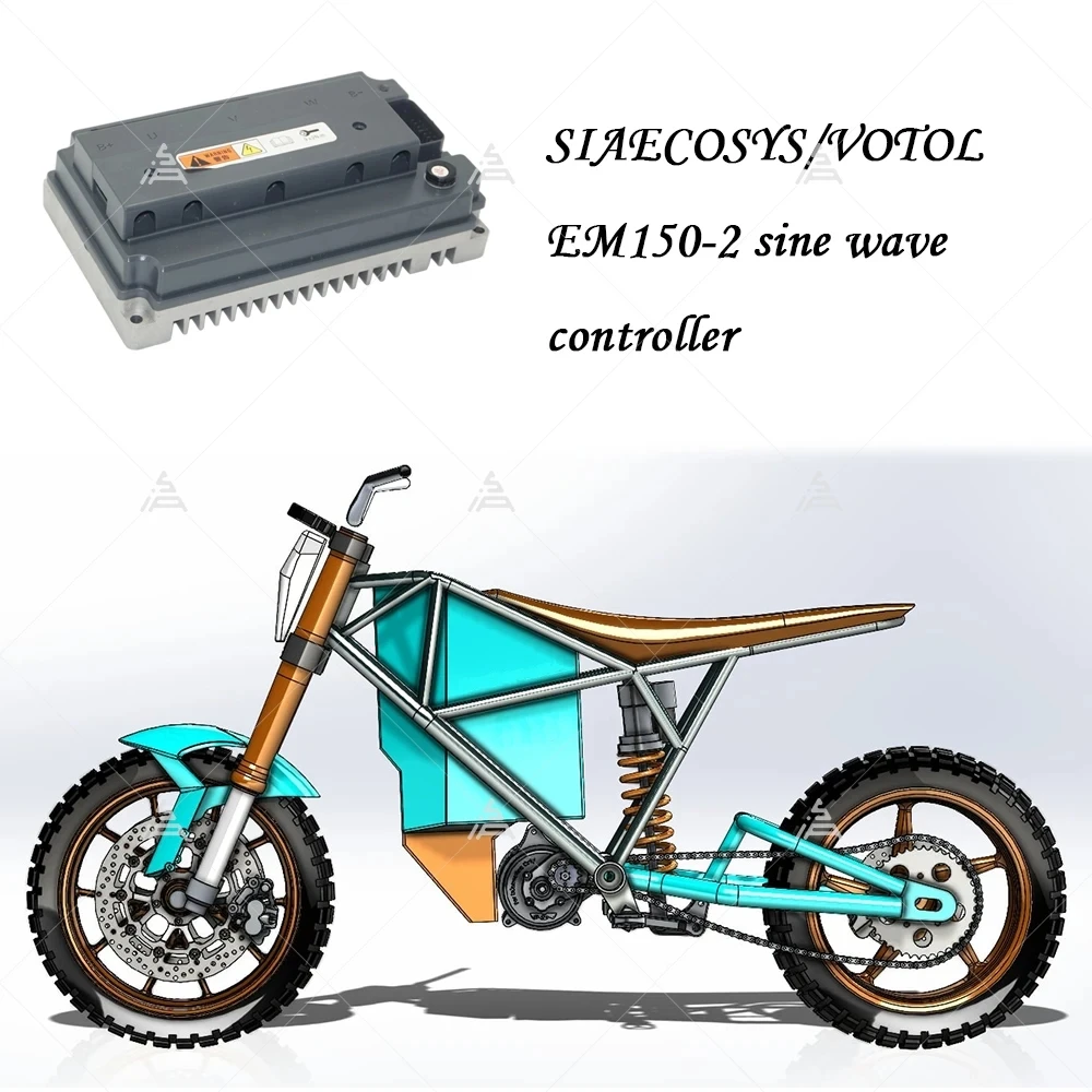 

Votol Controller Programmable EM150-2 72V Controller 150A Rated with CAN bus and Regen for QS138 3000W V3 Mid Drive Motor