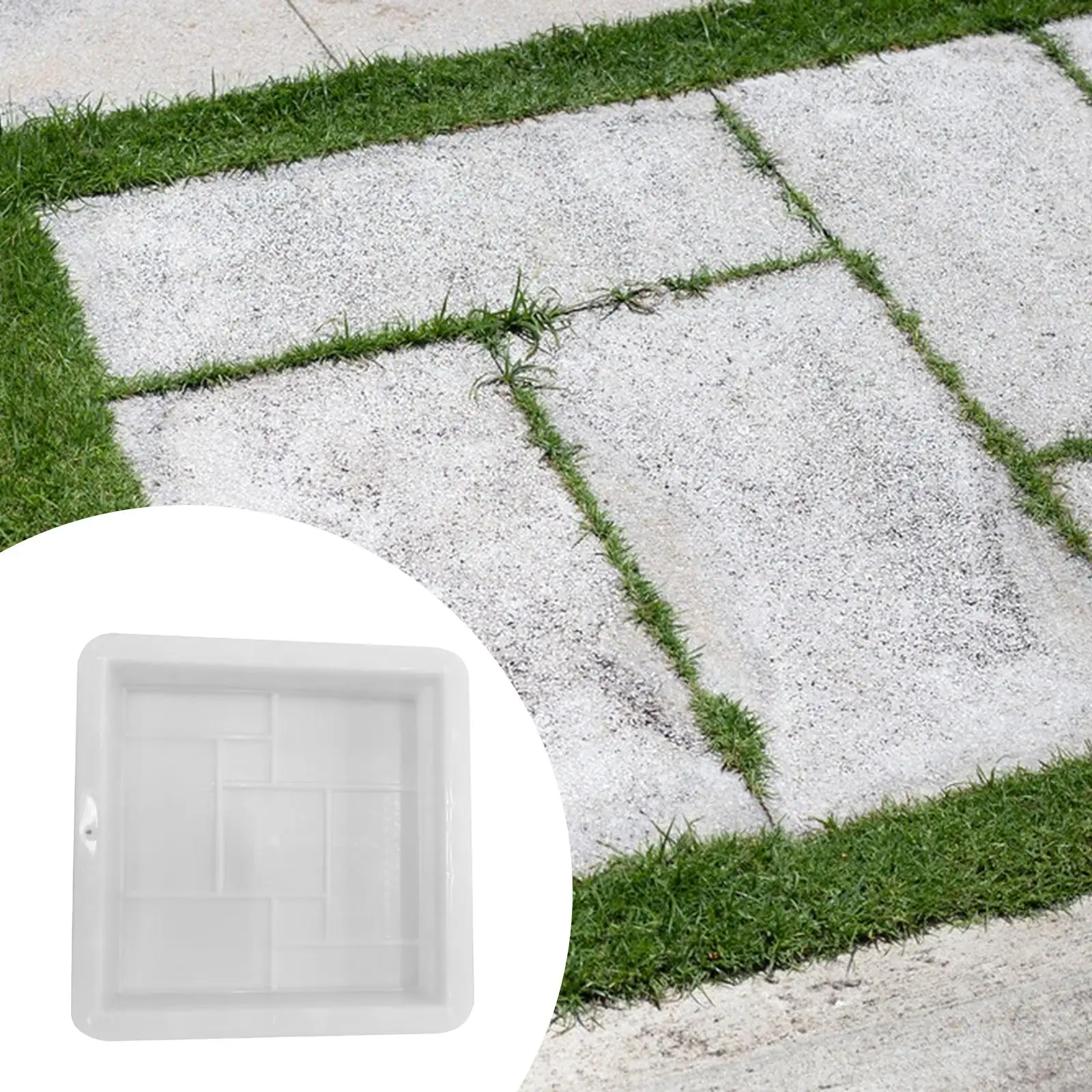 Concrete Brick Mould Decorative DIY Reusable Garden Pavement Mould Path Maker for Walkway Courtyard Sidewalk Landscape Patio