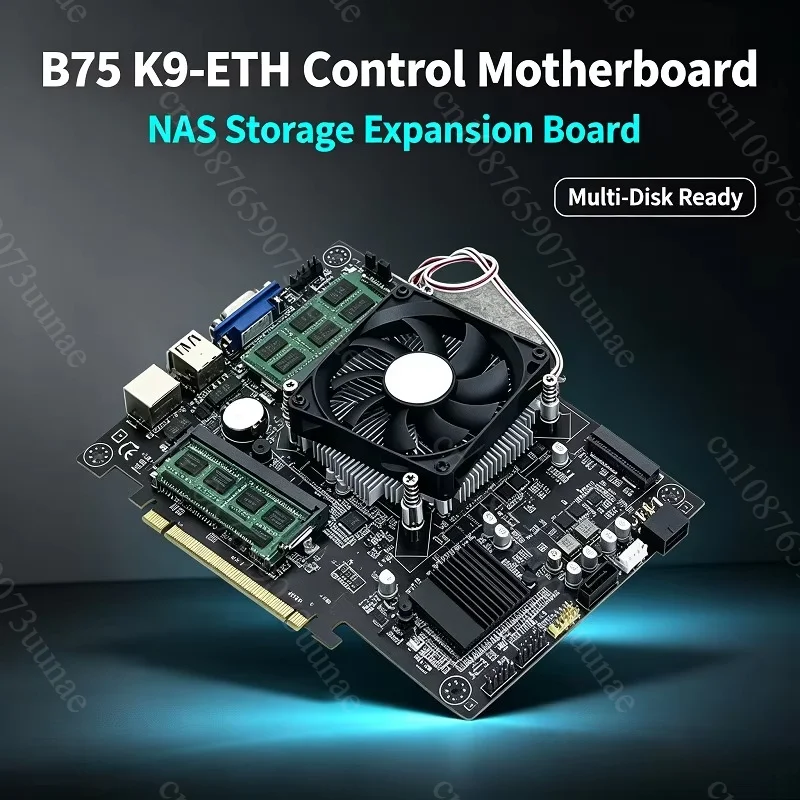 B75 K9-ETH Control Motherboard LGA 1155 NAS Network Storage Mainboard Expandable For 24 Hard Drives