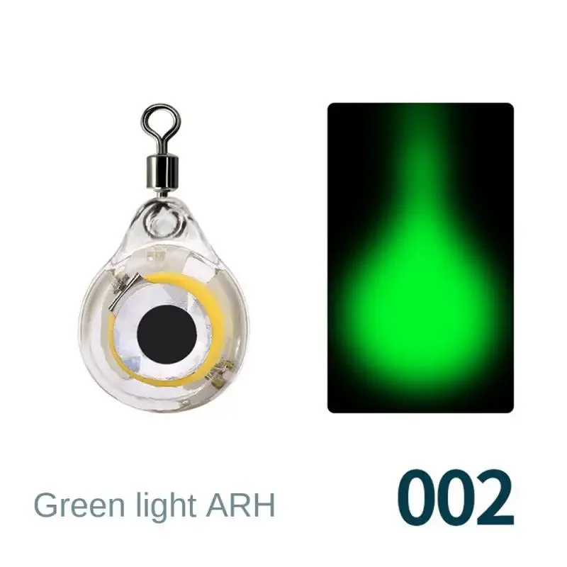 2PCS Ｍini Fishing Lure Trap Light LED Deep Drop Underwater Eye Shape Fishing Squid Bait Luminous Lure Lamp for Attracting Fish