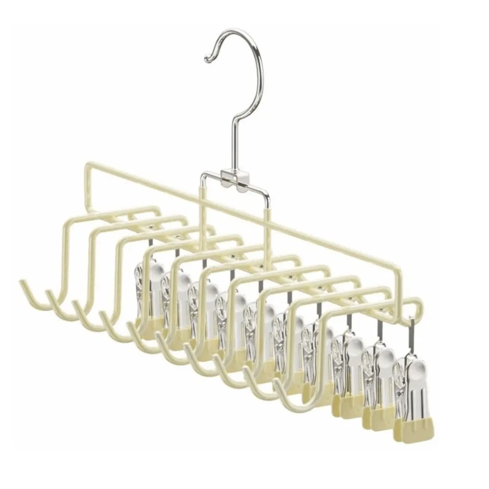 

10 Clips Baseball Hat Organizer Rack Hanging Saving Space Peaked Cap Storage Holder Windproof Non-Slip Towel Hanger Clip Sock