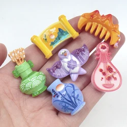 10/100PCS Resin Craft Accessories Ancient Customs Series Pipa Comb Pitch-pot Kite DIY Scrapbooking Handmade Hairpin Phone Case