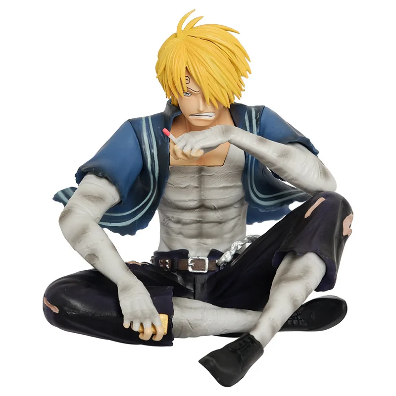 12 cm One Piece Sanji Figuren Kampfschaden Lust Actionfiguren PVC Modell Statue Sammlung Desktop Dekoration Geburtstag Spielzeug Geschenk
