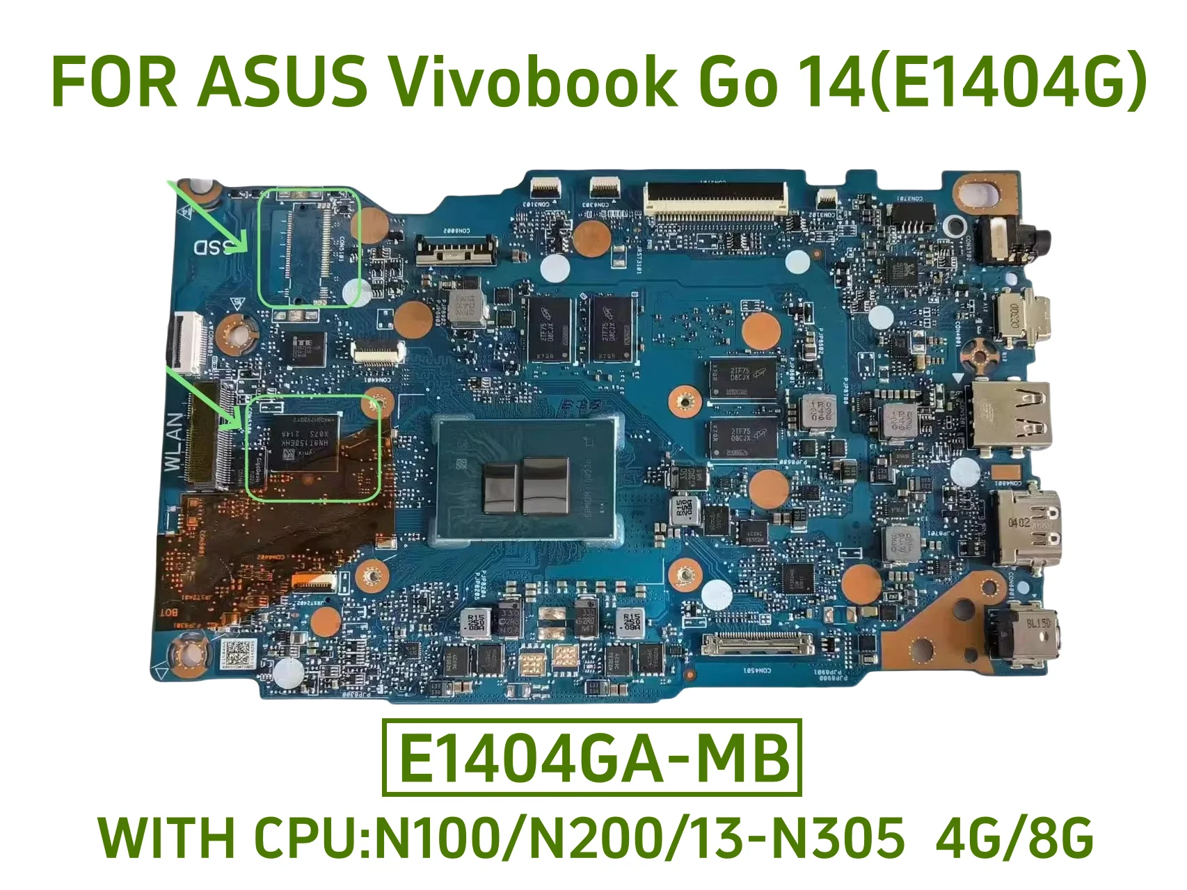 

E1404GA-MB suitable for ASUS Vivobook Go 14(E1404) laptop N100 N200 I3-N305 CPU RAM 4G 8G 100% testing