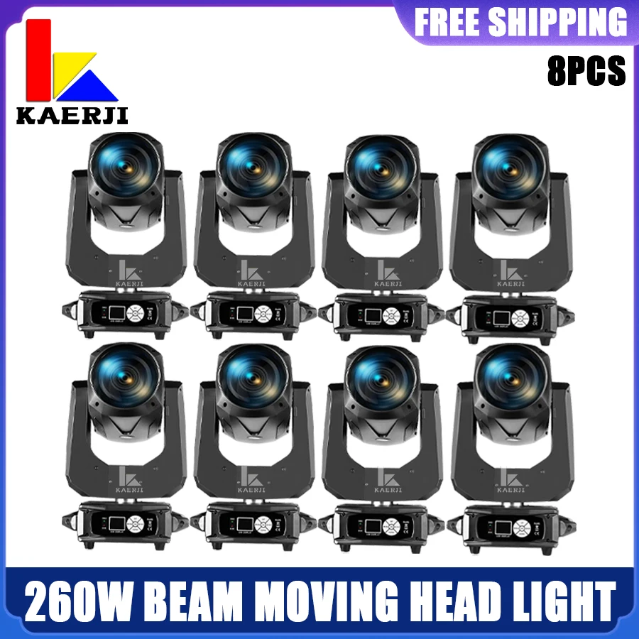 0 Tax 8Pcs Beam 10R 260W Moving Head Light Beam Sharpy Beam 260W Move Head Gobo Stage Wash Beam Super Bright Dj Light Wedding