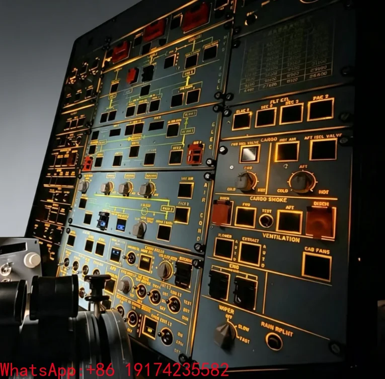Practical Full Size Overhead Panel Flight Simulator Cockpit Accessory For Hobby Users And Commercial Amusement Facilities