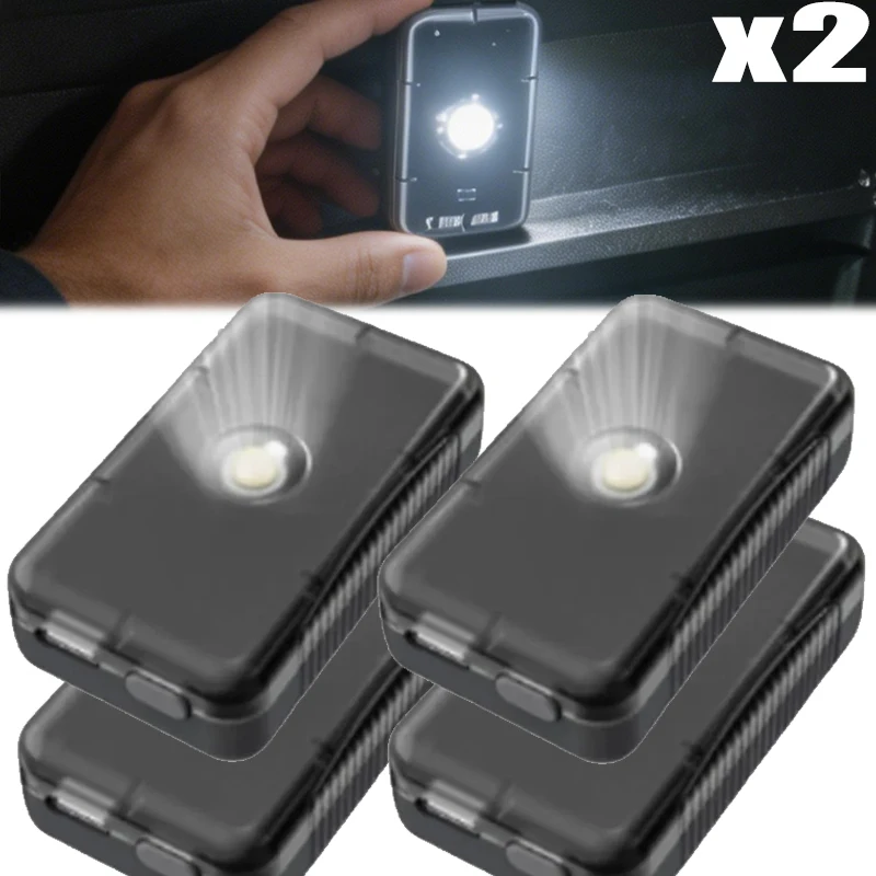 Portable Motorcycle Trunk Sensor Light Multi-Functional Built-in LED Interior Light Automatic Sensing Technology Accessory1-2pcs