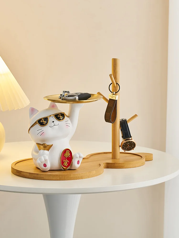 

The product can be customized.Cute Maneki-neko key storage porch decoration creative piggy bank accessible piggy bank