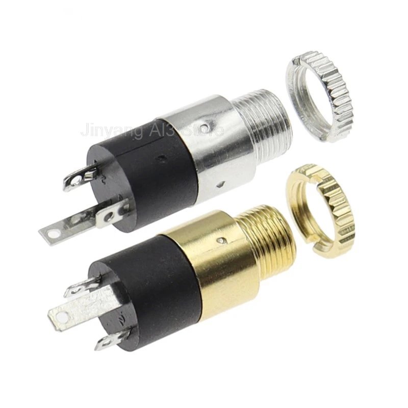 

3.5MM Cylindrical Socket PJ-392 Stereo Female Socket Jack With Screw 3.5 Audio Video Headphone Connector PJ392 Gold Plated C3