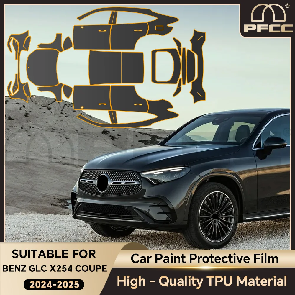 

For Mercedes Benz GLC X254 Luxury X254 Base 2023 2024 TPU Paint Protection Film Anti-scratch Car Body Clear Cover Pre-cut PPF