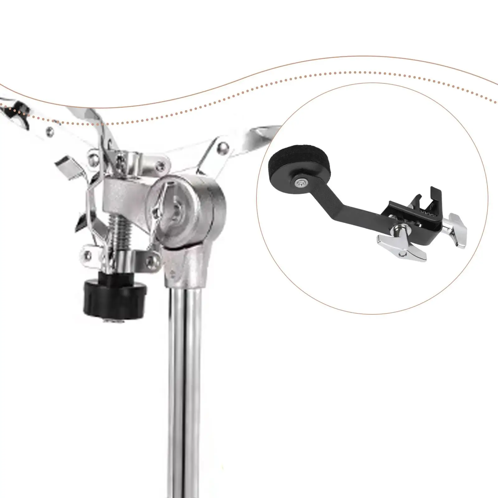 Professional Drum Damper Mute Portable Metal Drum Muffler Clamp Percussion Accessories for Snare Drum