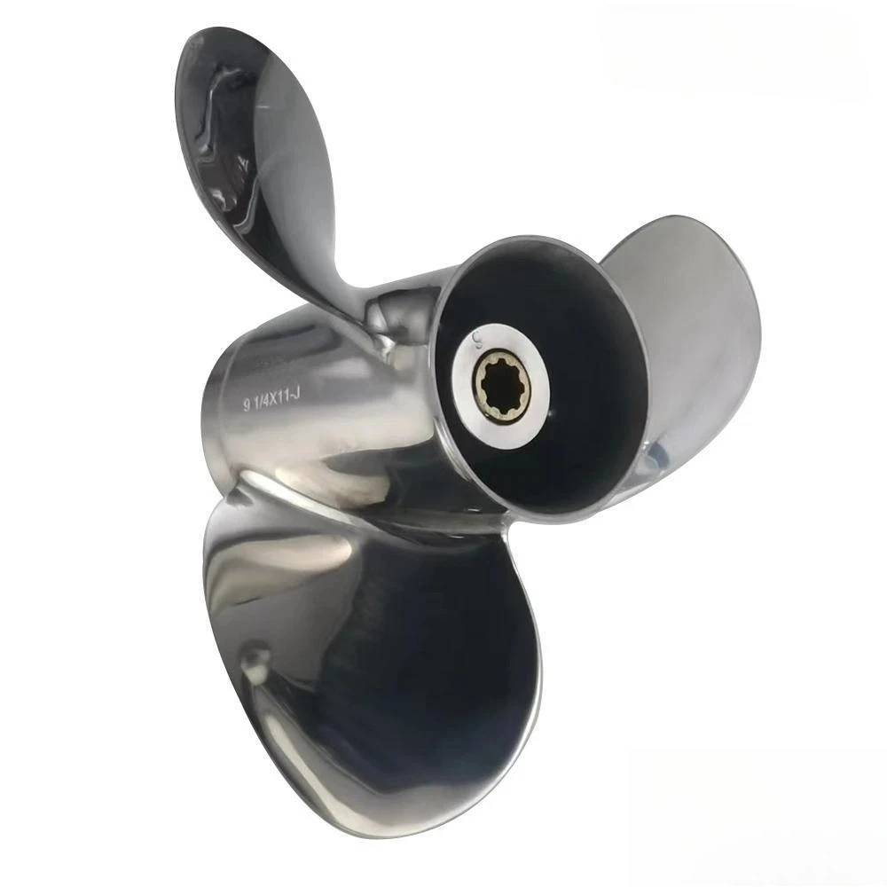 Hélice de Acero Inoxidable para Motor Fuera de Borda Honda 8-20HP, Hélice para Motor de Barco 9 1/4X9 9 1/4X10 9 1/4X11 1/4X12 8 Dientes