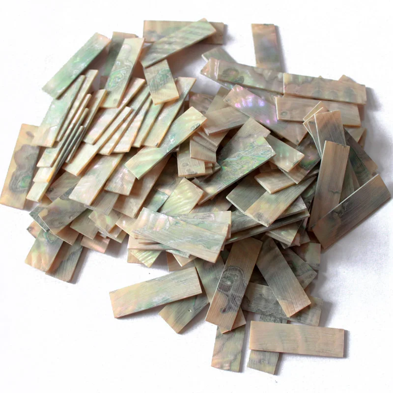 Assorted Selected Abalone Shell Blanks Flat Inlay 30*9*1mm Violin Bow Frog Luthier Supplies Abalone Slides Violino Accessories