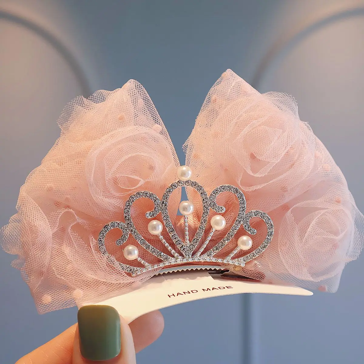 Princess Crown Hair Accessories Pearl Clips Birthday Girl's Hair Decorations Children's Salon Partition Fixed Hair Clips