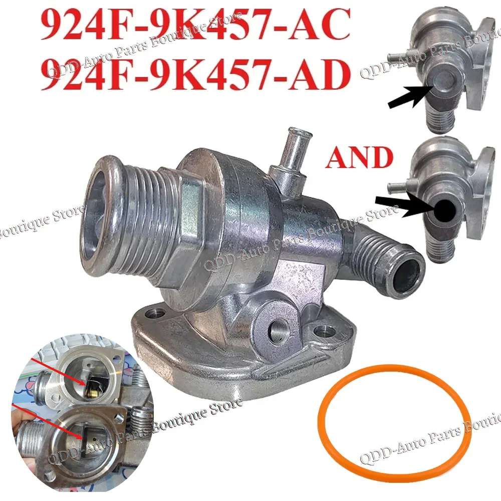 

924F-9K457-AC 924F-9K457-AD For FORD TRANSIT Aluminum Engine Coolant Thermostat Housing Cover Assembly 924F9K457AC 924F9K457AD