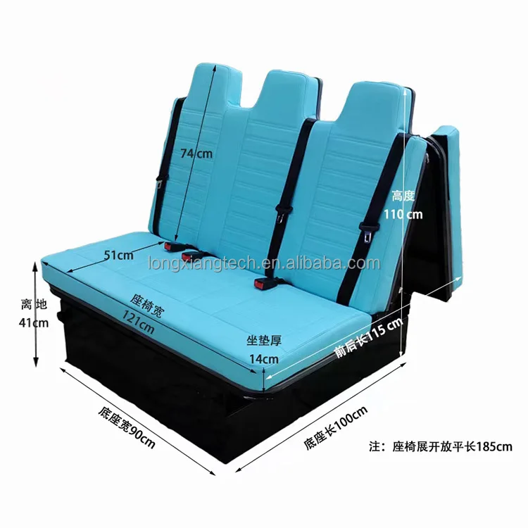 Custom Rv Chair Camper Van 3 Seater Camper Van Seats Folding Seat for Ford Transit Sprinter Hiace RV, Camper