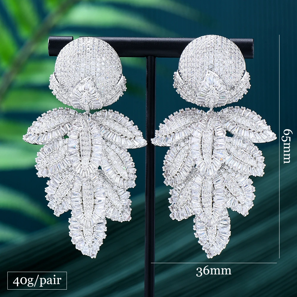 Luxury Big Drop Pendant Earrings For Women Bridal Wedding Daily Surper Jewelry Noble Luxury Gorgeous High Quality