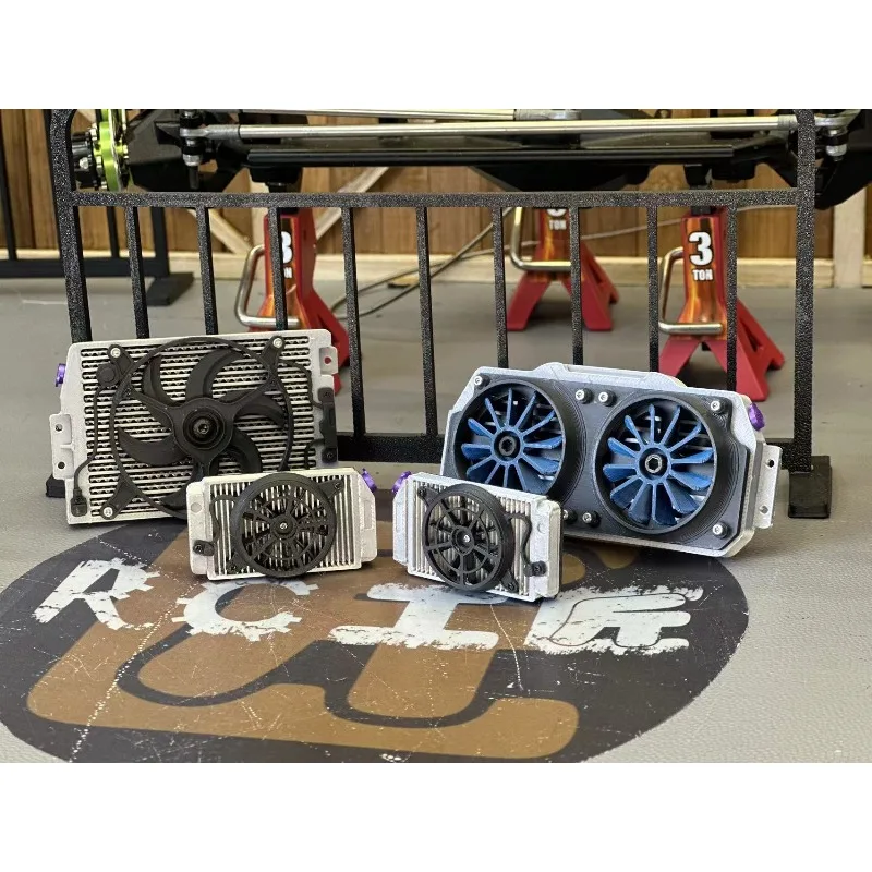 RC Crawler Scale Decor Parts Cooling Fan Radiator Tube Chassis Ornament custom size for 1/10 1/8 RC Model Simulation Accessories
