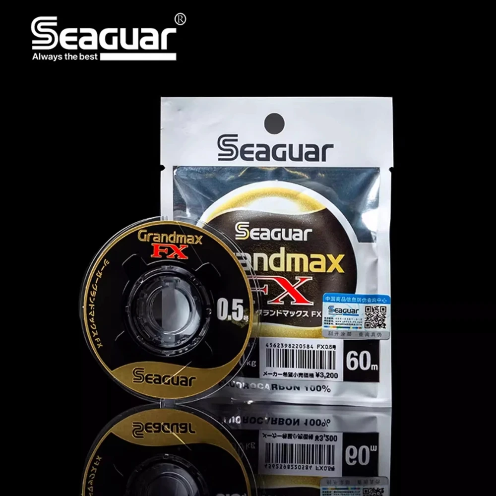 

100% оригинальная леска Seaguar Grandmax FX 60 м # 0.3- # 10 1,5 кг-13 кг профессиональная фторкарбоновая линия производства Японии