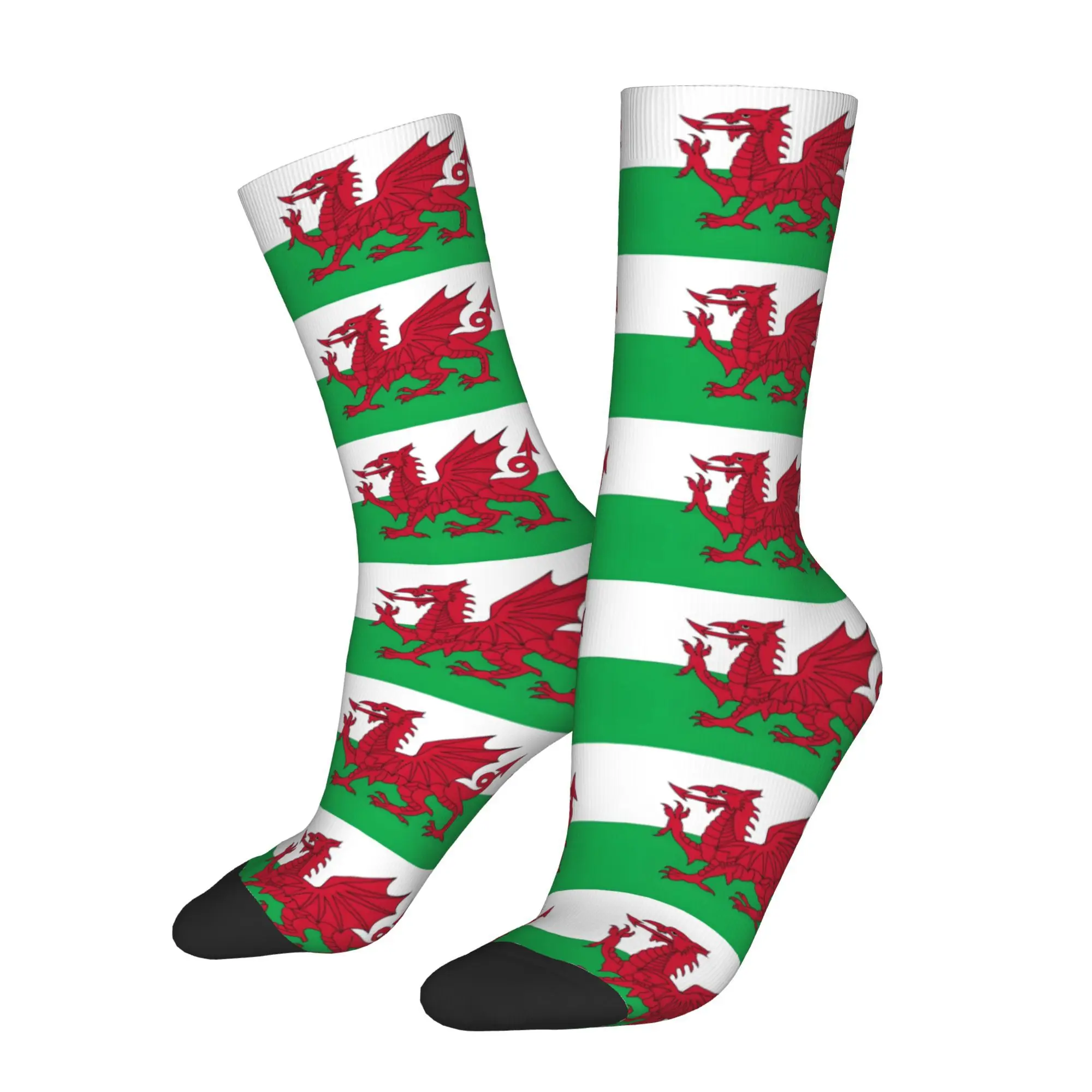 

Funny Happy Men's Socks Flag Of Wales Retro Harajuku Hip Hop Novelty Crew Sock Gift Pattern Printed
