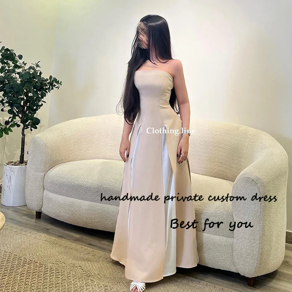 

Khaki Mermaid Evening Dresses for Women Spandex Satin Arabian Dubai Prom Dress Floor Length Formal Occasion Gown Lace Up Back