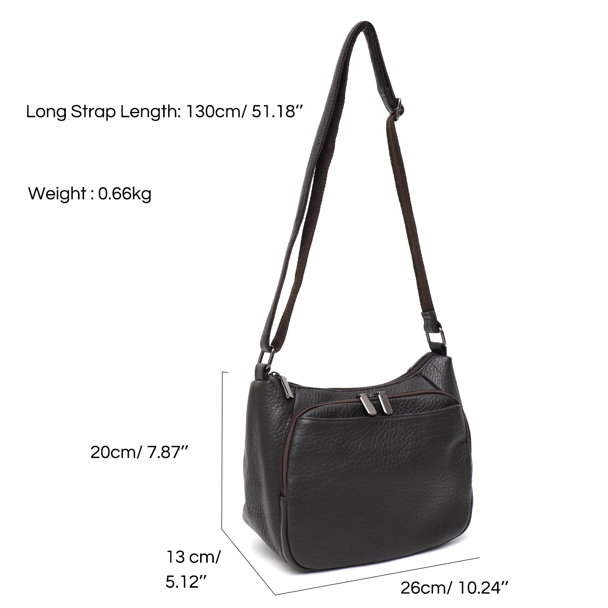 SC Soft Genuine Cowhide Leather Shoulder Handbags Women Multi Pockets Functional Cross body Satchel Bag Casual Daily All Season