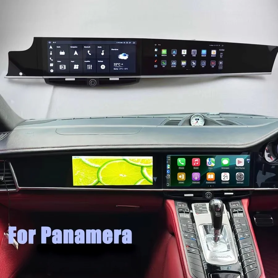 Dual Screen 12.3 Inch +12.3 Inch Carplay For Porsche Panamera 970 2010-2016 Upgraded Interactive Android Multimedia Video Player
