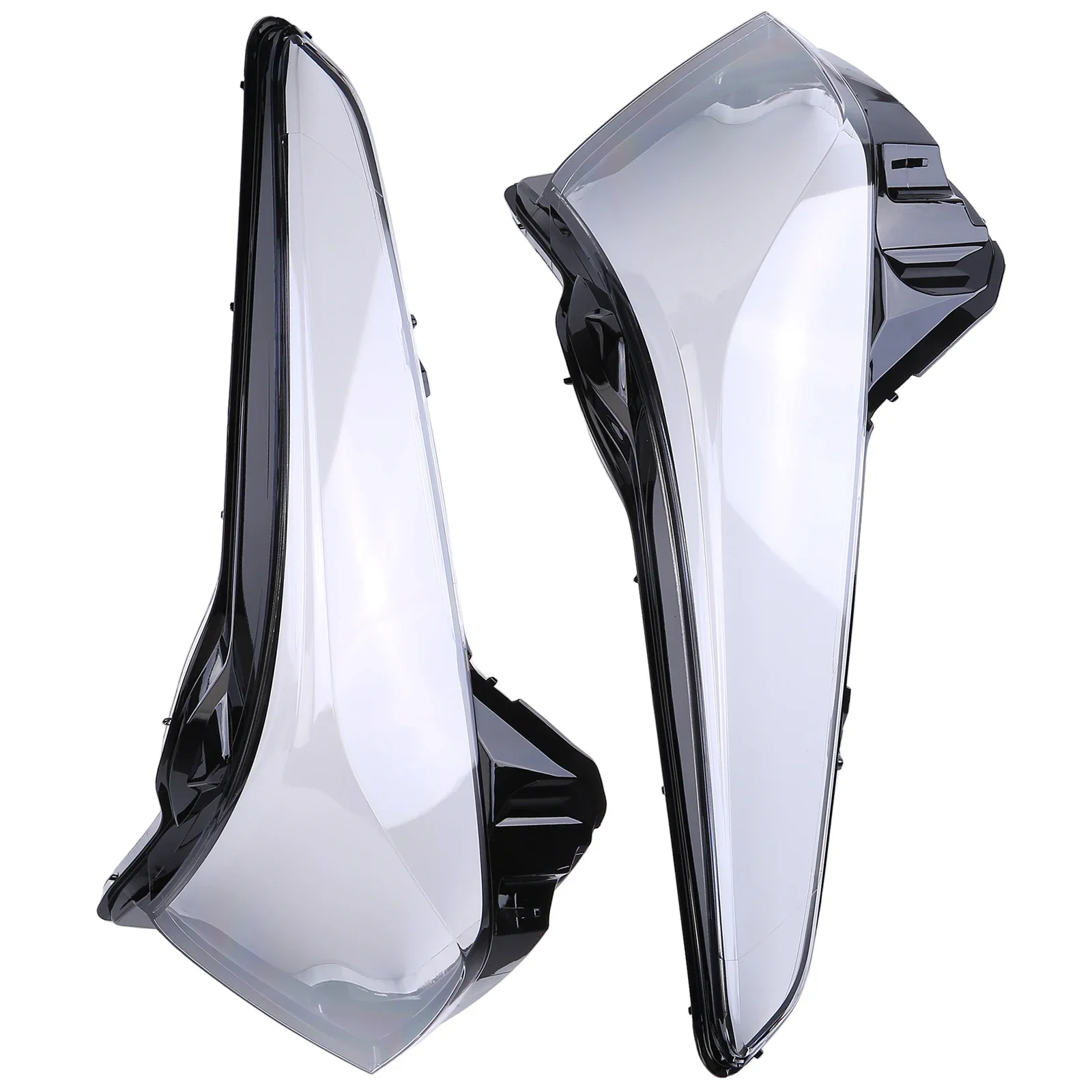 2 قطعة أغطية المصابيح الأمامية غطاء المصباح استبدال سيارة الجبهة كشافات الظل واضح عدسة حماة متوافق مع ATS 2013-2018 #3