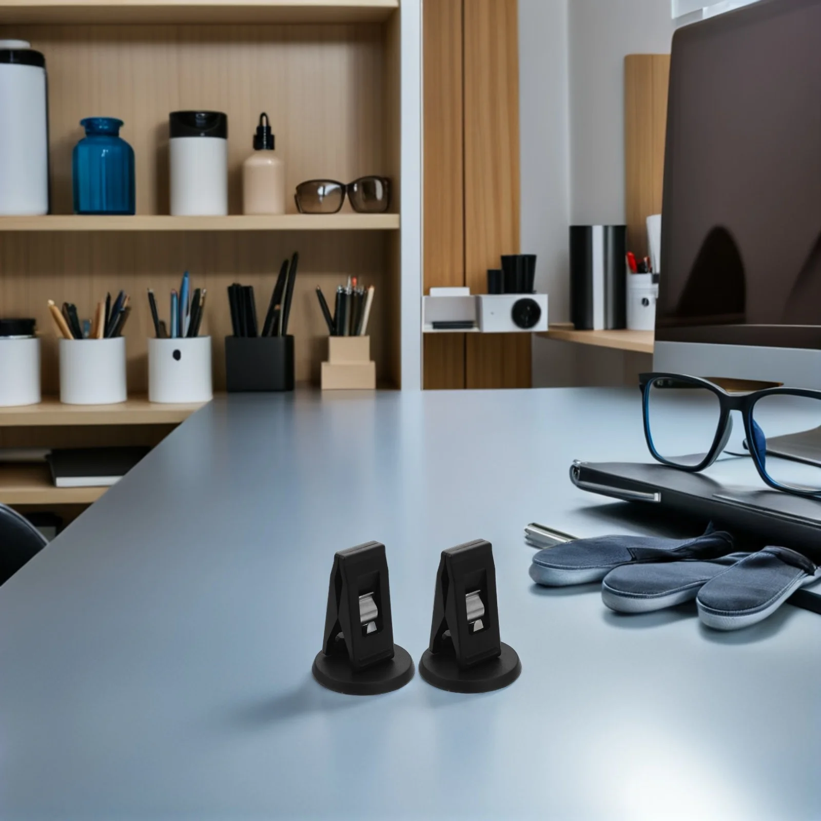 

2Pcs Multi-Function Card Holder Transparent Ticket Folder for Car Windshield Bill Clip No Sticky Adhesive Business Card