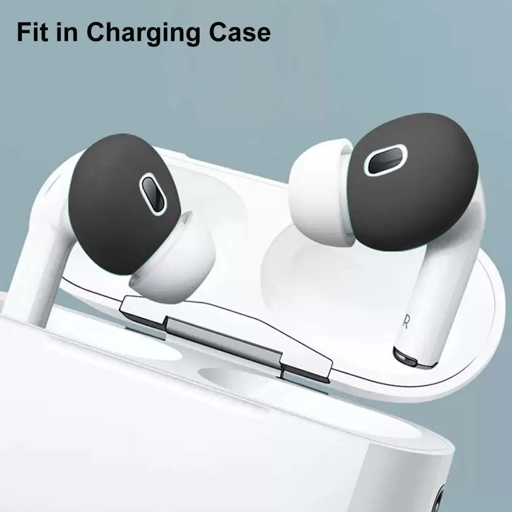 3 paires d'embouts pour Airpods Pro 2 2e génération, housse en silicone coordonnante