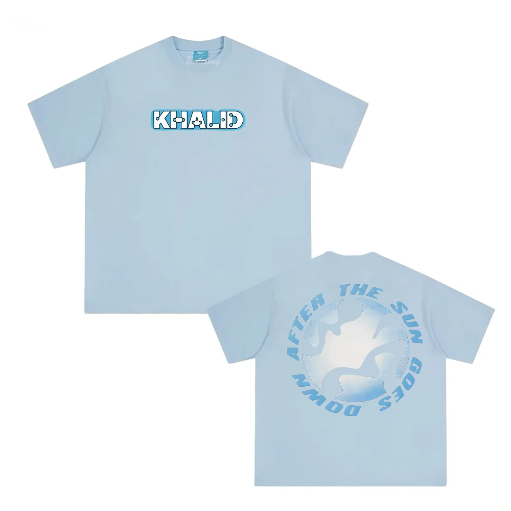 بعد الشمس يذهب إلى أسفل تي شيرت خالد المغني نفس النمط كم 100% قطن موضة مريحة Camisetas بلايز Harajuku الصيف المحملة