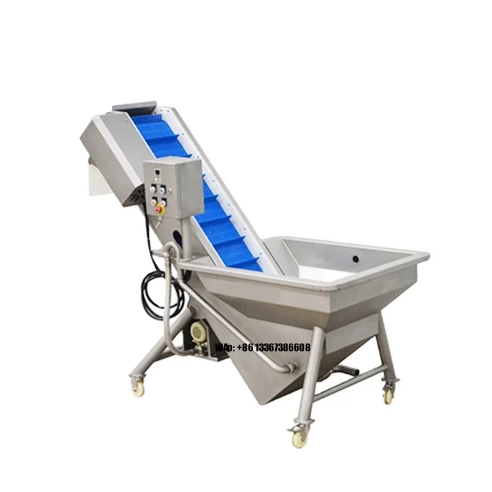 آلة تنظيف الخضار والفواكه الصناعية الأوتوماتيكية آلة تنظيف الخضروات بحزام ناقل #1