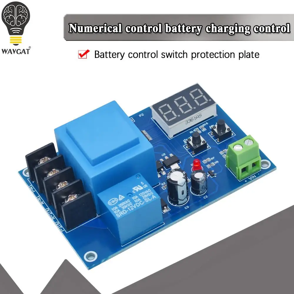 XH-M602 Digital Control Battery Charging Control Module AC 220V Lithium Storage Battery Charger Control Switch Protection Board