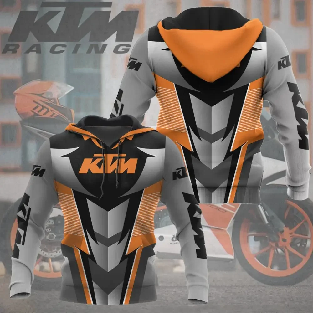 2026 الرجال مقنعين ملابس رياضية بدلة سباق دراجة نارية دعوى الطريق الدراجات سترة KTM شعار زائد الصوف الرجال الدافئة هوديي