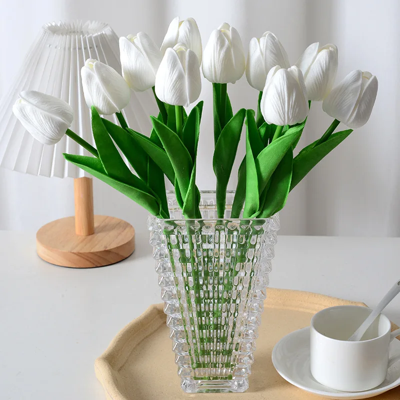 

Simulated Tulip Mini PU Simulated Flower Home Decoration Cross border Wedding Artificial Bouquet