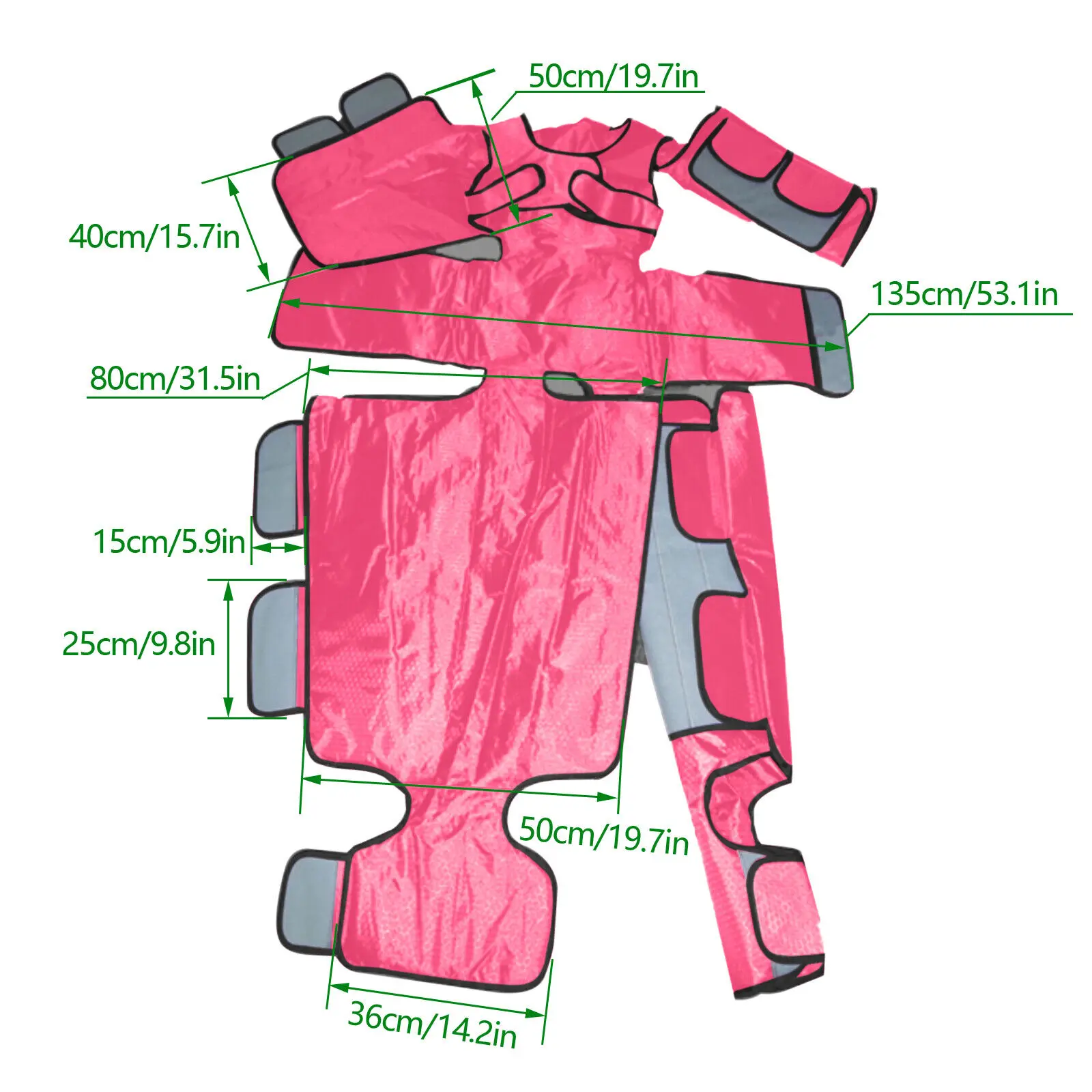 เครื่องนวดตัวด้วยแรงดันอากาศ ปั๊มหมุนเวียนอากาศ ผ้าพันขา ถุงเท้าข้อเท้า ขจัดสารพิษ กระชับสัดส่วน ความงาม