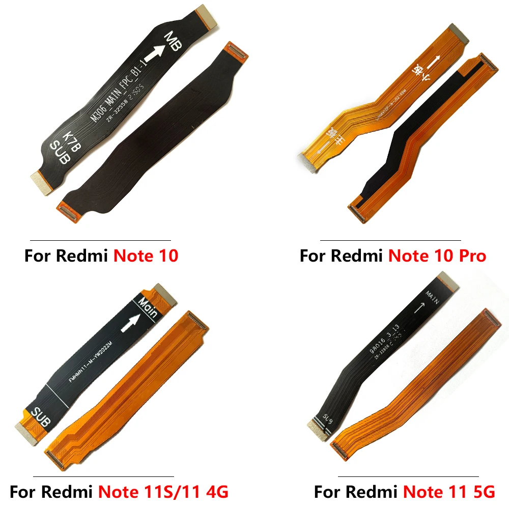 100Pcs，Tested Motherboard FPC LCD Display Main Board Connector Flex Cable For Xiaomi Redmi Note 10 10S 11 4G 5G 11S Pro Plus