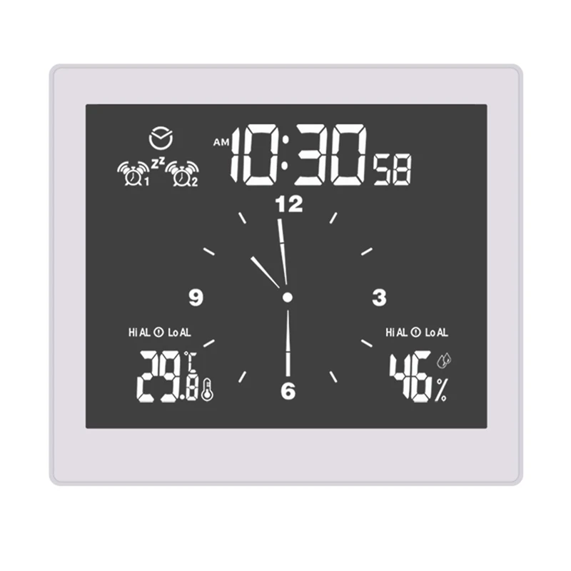 Digital Clock Alarm Clock Thermometer Hygrometer Waterproof Shower Clock Bathroom Clock Countdown Timer For Kitchen