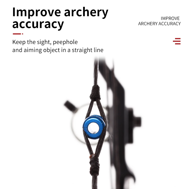 Archery High-grade Aluminum Alloy CNC Machined Target Shooting & Outdoor Hunting Compound Bow Peep Sight