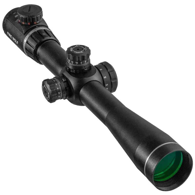 Fire Wolf 4-14X40 Red Green Cross Round Line Tactics Scope Hunting Riflescope Optical Sight Rifle Waterproof 500 Meters Sight