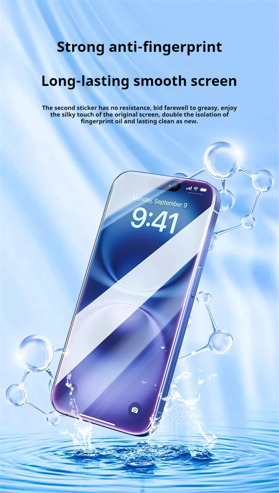 REMAX – einfach anzubringendes, staubfreies Schutzglas für iPhone 18 Pro, 18 Pro Max, iPhone 17, 17 Pro, 16/15 Serie – EIN DECKEL, EIN ZUG – Detail 7