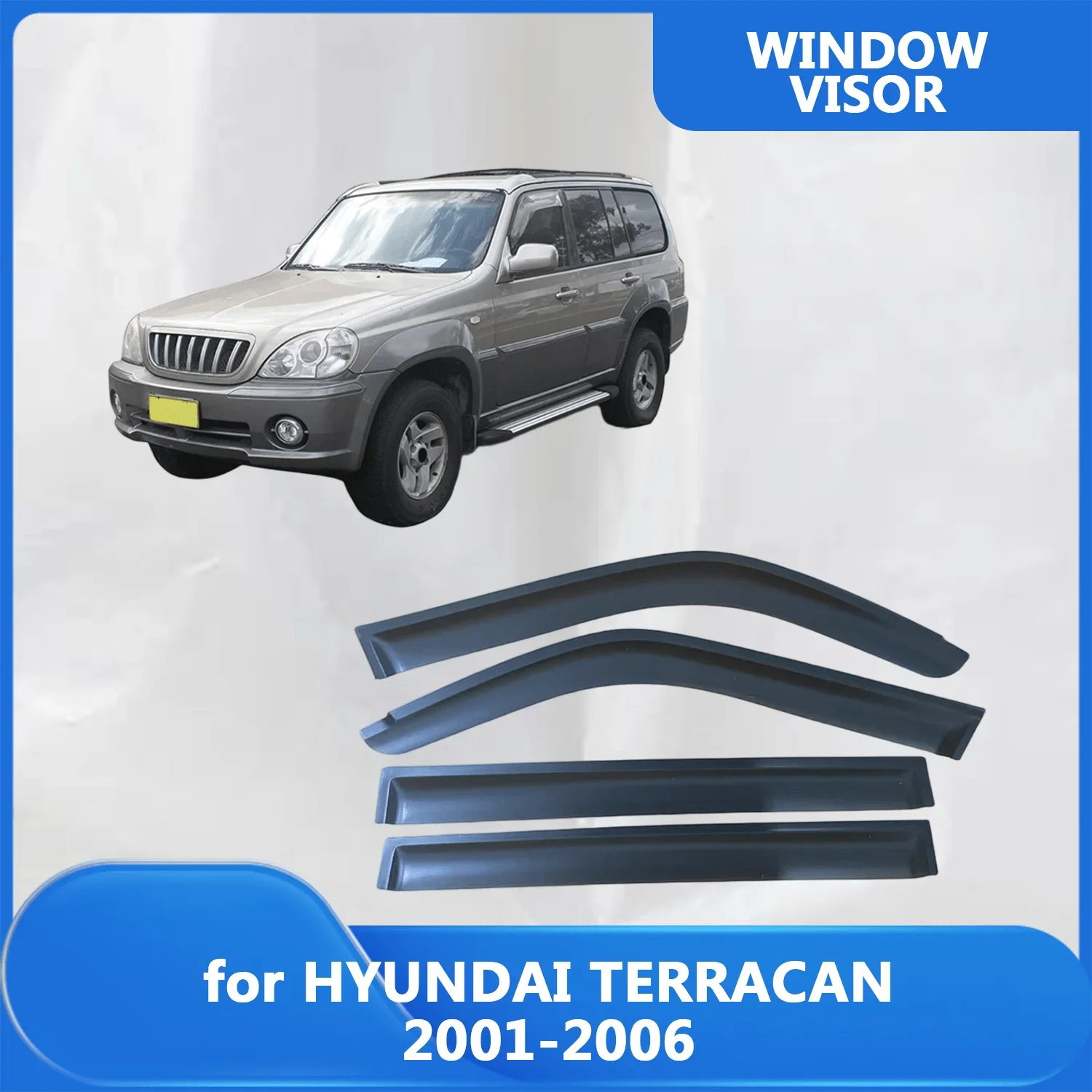 

Window Visor for HYUNDAI TERRACAN 2001 2002 2003 2004 2005 2006 Wind Deflectors Rain Guards Door Visor Vent Shades Ventvisor Sun